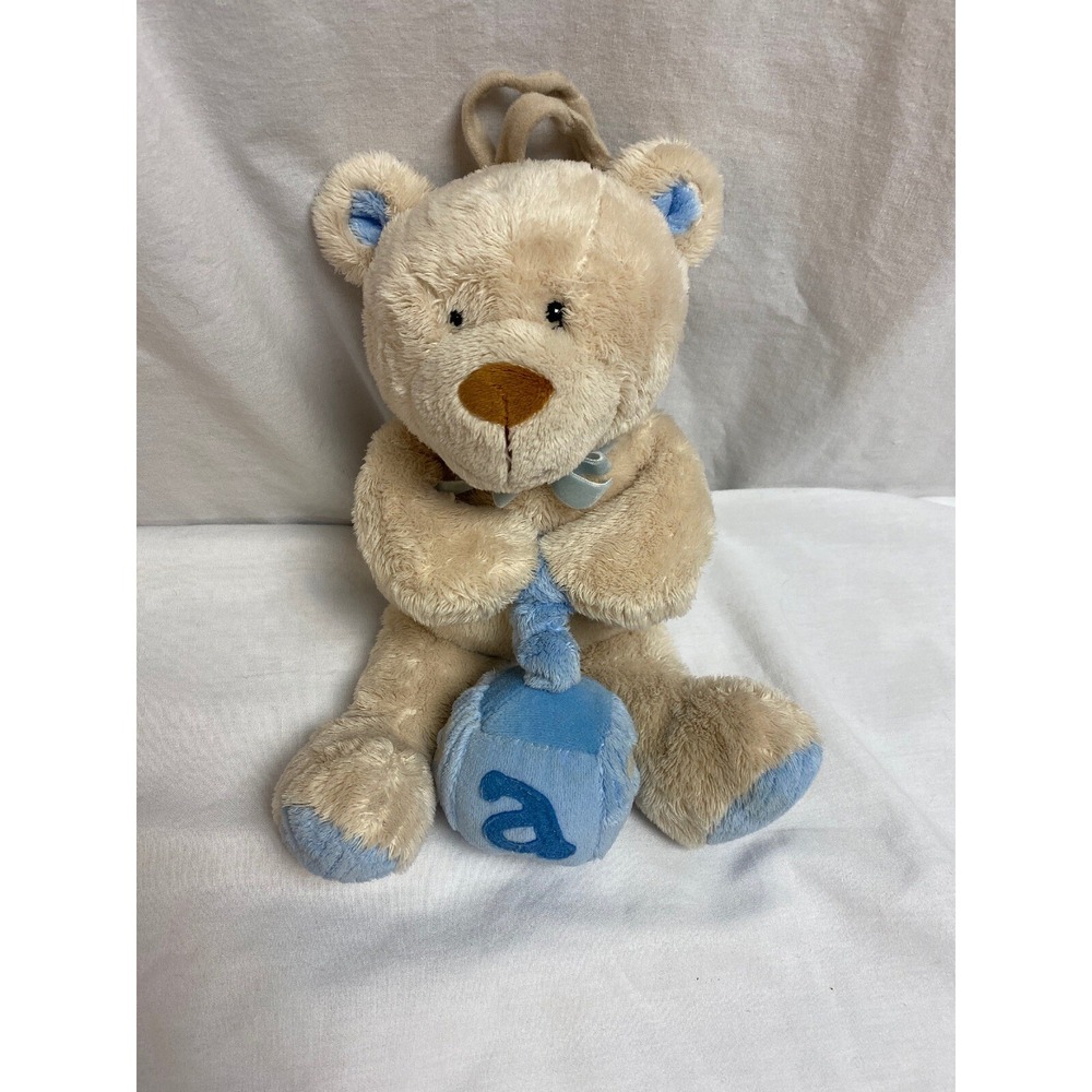 Carters Plush Teddy Bear Musical Crib Pull Toy Abc alphabet Twinkle little star